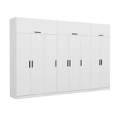 Minar Kale 8 Kapaklı 2 Çek Dolap Ve Yüklük Beyaz thumbnail 4