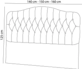 Minar Vassi Başlık Gri 160X200 - 2