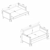 Minar Zaden İkili Koltuk-Koyu Gri 100 thumbnail 8