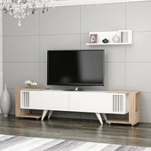 Minar Leron Zigonlu Tv Ünitesi-Beyaz-Kaman - 3