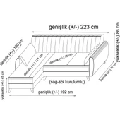 Minar Alkon Köşe Koltuk - Bej 92 thumbnail 8