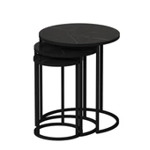 Minar Gloria Metal Ayak Zigon Sehpa-Royal Mermr thumbnail 7