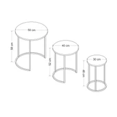 Minar Gloria Metal Ayak Zigon Sehpa-Royal Mermr thumbnail 8