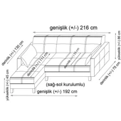 Minar Polya Köşe Takım+Berjer-Koyu Gri 100+Kiremit thumbnail 7