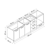 Minar 250 Cm Mutfak Dolabı Beyaz 250-B3 thumbnail 6