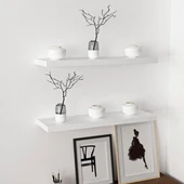 Minar Gizli Raf Tutuculu 2 Li D.Raf 80Cm-Beyaz thumbnail 1