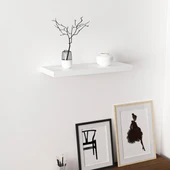 Minar Gizli Raf Tutuculu Duvar Rafı 60Cm-Beyaz - 1