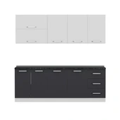 Minar 225 Cm Mutfak Dolabı Beyaz Antrasit 225-A1 thumbnail 5