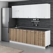 Minar 235 Cm Mutfak Dolabı Beyaz Dore 235-D2 thumbnail 3