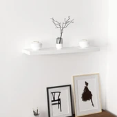 Minar Gizli Raf Tutuculu Duvar Rafı 80Cm-P.Beyaz - 1