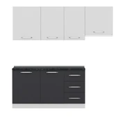 Minar 215 Cm Mutfak Dolabı Beyaz Antrasit 215-A4 thumbnail 5