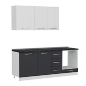 Minar 205 Cm Mutfak Dolabı Beyaz Antrasit 205-A3 thumbnail 6