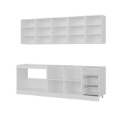 Minar 245 Cm Mutfak Dolabı Beyaz Antrasit 245-A3 thumbnail 4