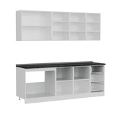 Minar 225 Cm Mutfak Dolabı Beyaz Antrasit 225-A1 thumbnail 7