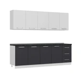 Minar 245 Cm Mutfak Dolabı Beyaz Antrasit 245-A3 thumbnail 6