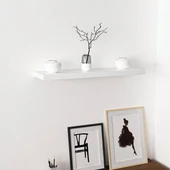 Minar Gizli Raf Tutuculu Duvar Rafı 80Cm-Beyaz - 2