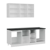 Minar 205 Cm Mutfak Dolabı Beyaz Antrasit 205-A3 thumbnail 7