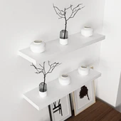 Minar Gizli Raf Tutuculu 2 Li D.Raf 80Cm-Beyaz thumbnail 3