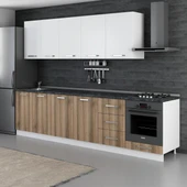 Minar 300 Cm Mutfak Dolabı Beyaz Dore 300-D4 thumbnail 5