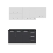 Minar 220 Cm Mutfak Dolabı Beyaz Antrasit 220-A8 thumbnail 5