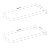 Minar Gizli Raf Tutuculu 2Li D.Rafı 60Cm-M.Siyah thumbnail 8