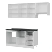 Minar 215 Cm Mutfak Dolabı Beyaz Antrasit 215-A4 thumbnail 4