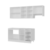 Minar 220 Cm Mutfak Dolabı Beyaz Antrasit 220-A8 thumbnail 4