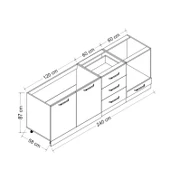 Minar 240 Cm Mutfak Dolabı Beyaz 240-B7 thumbnail 8