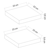 Minar Gizli Raf Tutuculu 2Li D.Rafı 23Cm-M.Siyah - 8