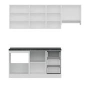 Minar 215 Cm Mutfak Dolabı Beyaz Antrasit 215-A4 thumbnail 2