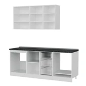 Minar 205 Cm Mutfak Dolabı Beyaz Antrasit 205-A3 thumbnail 4