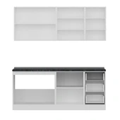 Minar 195 Cm Mutfak Dolabı Beyaz Dore 195-D2 thumbnail 2