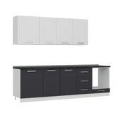 Minar 270 Cm Mutfak Dolabı Beyaz Antrasit 270-A3 thumbnail 3