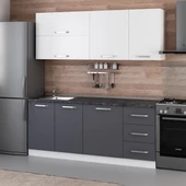 Minar 195 Cm Mutfak Dolabı Beyaz Antrasit 195-A2 thumbnail 3