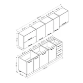 Minar 290 Cm Mutfak Dolabı Beyaz 290-B7 thumbnail 8