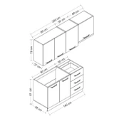 Minar 200 Cm Mutfak Dolabı Beyaz 200-B4 thumbnail 8