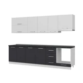 Minar 295 Cm Mutfak Dolabı Beyaz Antrasit 295-A8 thumbnail 4