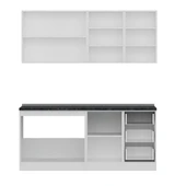 Minar 185 Cm Mutfak Dolabı Beyaz Antrasit 185-A1 thumbnail 2