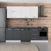 Minar 255 Cm Mutfak Dolabı Beyaz Antrasit 255-A14 thumbnail 1