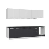 Minar 300 Cm Mutfak Dolabı Beyaz Antrasit 300-A6 thumbnail 3