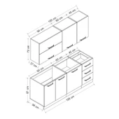 Minar 195 Cm Mutfak Dolabı Beyaz Dore 195-D2 thumbnail 8