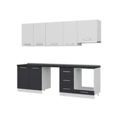 Minar 255 Cm Mutfak Dolabı Beyaz Antrasit 255-A13 thumbnail 6