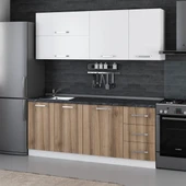 Minar 195 Cm Mutfak Dolabı Beyaz Dore 195-D2 thumbnail 3