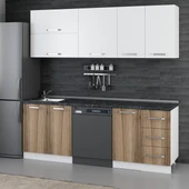 Minar 220 Cm Mutfak Dolabı Beyaz Dore 220-D10 thumbnail 3