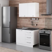 Minar 105 Cm Mutfak Dolabı Beyaz 105-B1 thumbnail 5