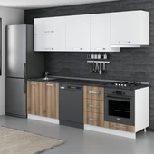 Minar 255 Cm Mutfak Dolabı Beyaz Dore 255-D16 thumbnail 5