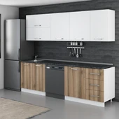 Minar 255 Cm Mutfak Dolabı Beyaz Dore 255-D10 thumbnail 5