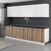 Minar 300 Cm Mutfak Dolabı Beyaz Dore 300-D3 thumbnail 5