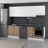 Minar 255 Cm Mutfak Dolabı Beyaz Dore 255-D16 thumbnail 3