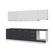 Minar 300 Cm Mutfak Dolabı Beyaz Antrasit 300-A6 thumbnail 4